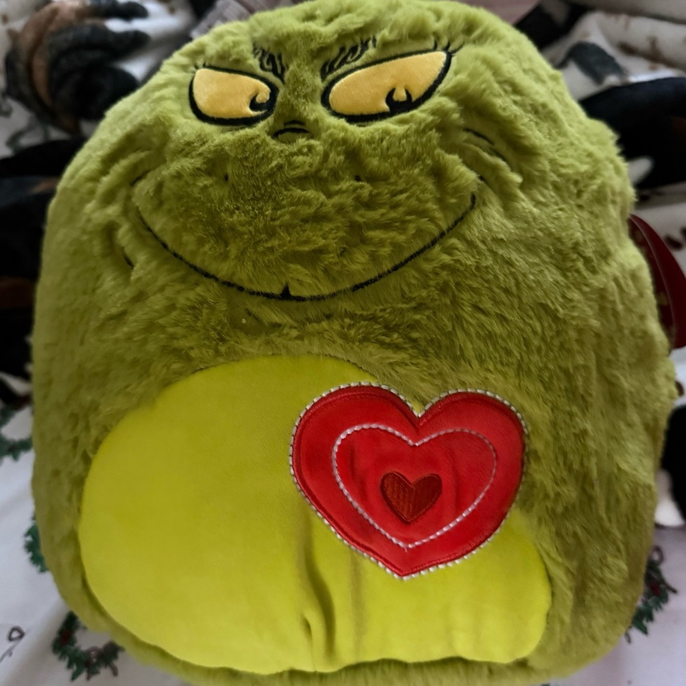 Grinch Plush Toy with Heart